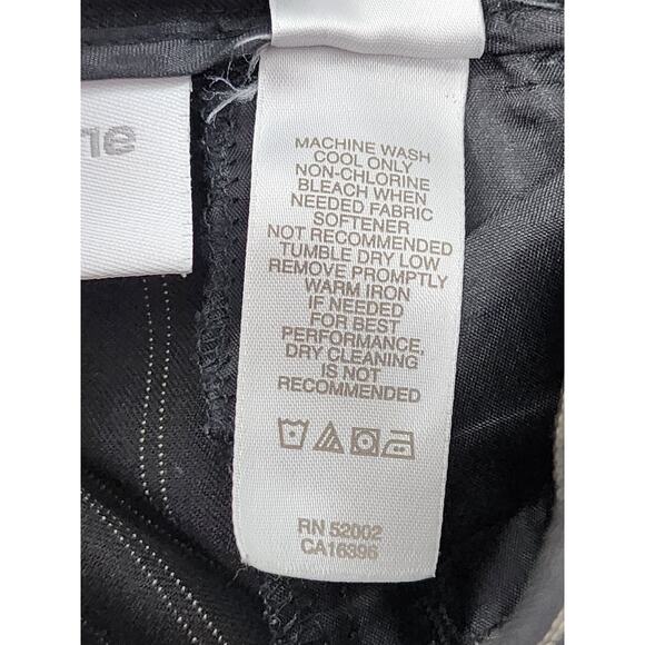 Vintage Liz Claiborne Kylie Pin Striped Pleated Trouser Pants Size 14P Black Tan - Picture 9 of 15